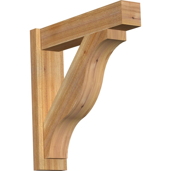 Ekena Millwork Funston Block Rough Sawn Outlooker, Western Red Cedar, 6"W x 26"D x 26"H OUT06X26X26FST05RWR - main